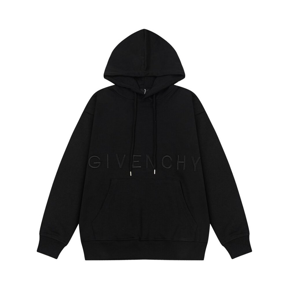 Givenchy black embroidered hoodie